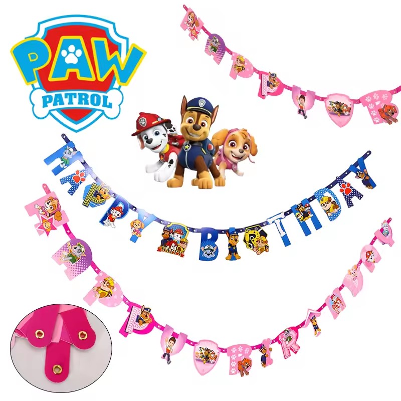 Baby Products Kit - Patrulha pata tema série aniversário bunting