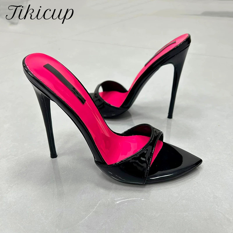Baby Gate Stairs - Mulher stilettos 12cm chinelo sexy preto